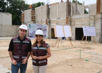 Supervisa Mara Lezama avance de lo que será el moderno edificio del C2 de Tulum para la construcción de paz, protección y seguridad de habitantes y turistas