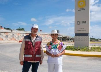 Supervisa Mara Lezama avance del entronque de la estación del Tren Maya con la carretera federal 180-D