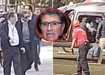 VÍDEO Exhiben a Monreal en helicóptero para trasladarse de Cámara de Diputados: esto dijo