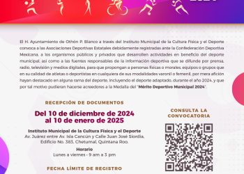 Invitan a participar por la Medalla al Mérito Deportivo de Othón P. Blanco 2024