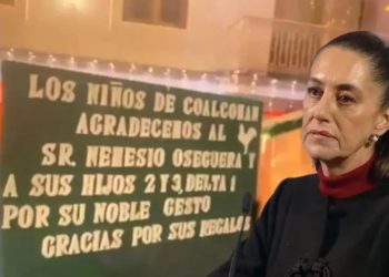 Claudia Sheinbaum condena lonas de agradecimiento a “El Mencho”