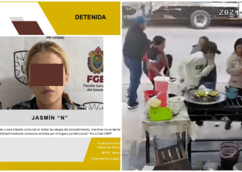 Detienen a Jasmín “N”, mujer que aventó aceite caliente a una vendedora en Veracruz