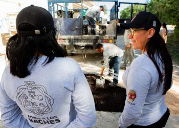 No cesa el trabajo de bacheo en Playa del Carmen, va con más del 50 por ciento de avance: Estefanía Mercado