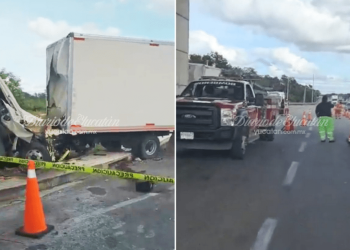 Tragedia en la Cancún-Mérida: vehículo se impacta cerca de estación del Tren Maya