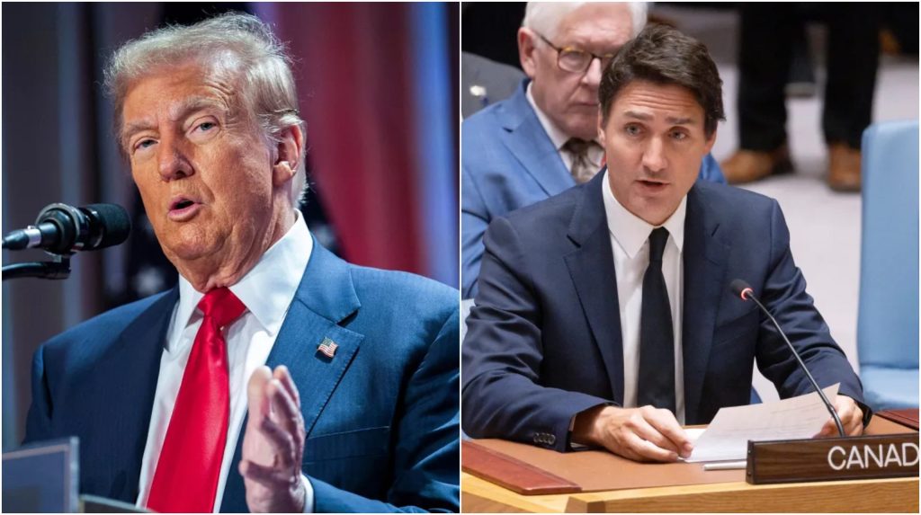 Donald Trump llama "gobernador del gran estado de Canadá", a Justin Trudeau por medio de un mensaje en su red social Truth.