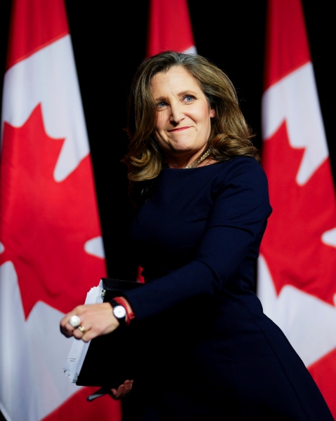 Chrystia Freeland, quien reveló que quiere ser primera ministra