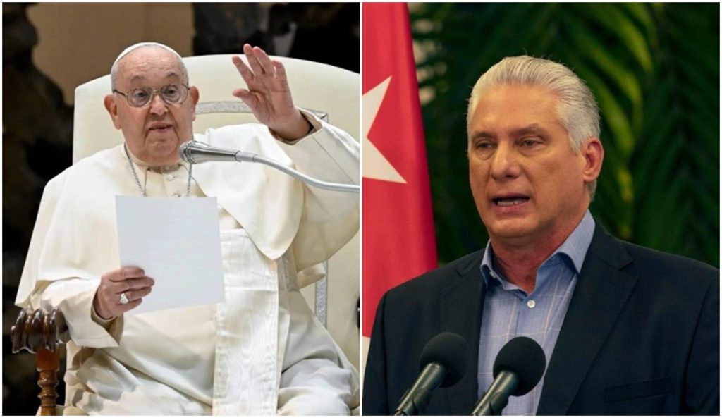 El presidente de Cuba, Miguel Díaz-Canel, comunicó la decisión al papa Francisco de liberar a de 553 personas.