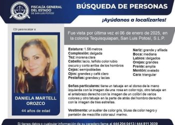 Desaparece Daniela Martell, conductora de plataforma en San Luis Potosí