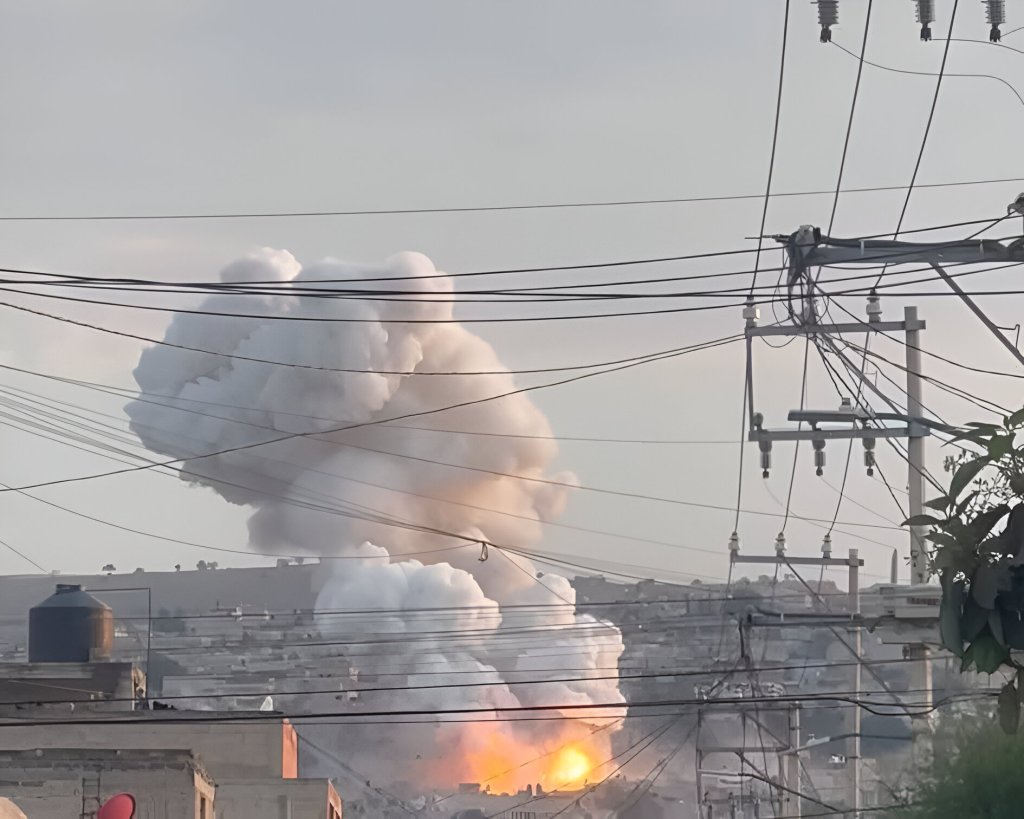 Explosión de un polvorín en el barrio San Pablo, en la parte alta de Chimalhuacán.