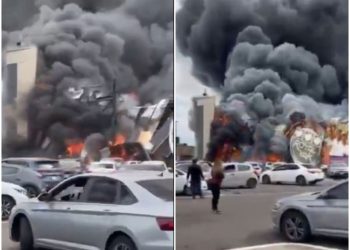 Impresionante incendio en zona comercial de Culiacán, Sinaloa (VÍDEO)
