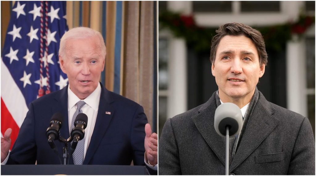 Joe Biden dijo que la alianza con Canadá es "más fuerte" gracias a Justin Trudeau, quien ayer anunció su renuncia.