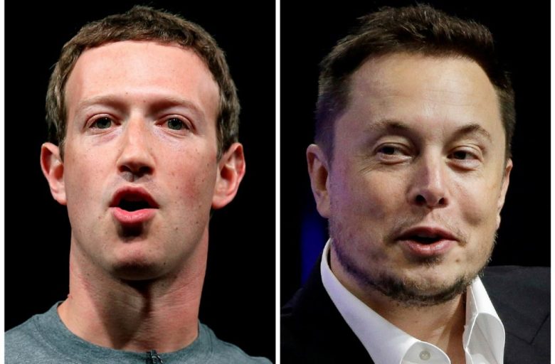 Mark Zuckerberg, CEO de Meta (izquierda), y Elon Musk, CEO de Tesla y SpaceX. Los líderes tecnológicos estarán en la investidura de Trump