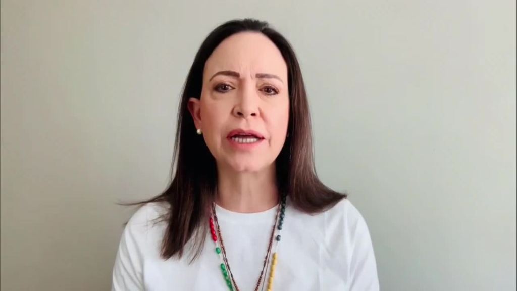 María Corina Machado, líder opositora de Venezuela, difundió un vídeo en el que advirtió al gobierno venezolano de pese a la fuerza represiva brutal derrotamos al miedo.