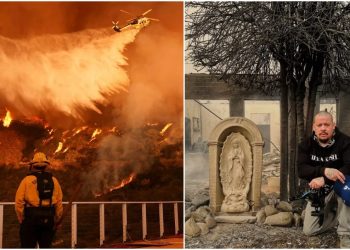 Milagros en el incendio: imagen de la Virgen de Guadalupe intacta y casa en pie (VÍDEOS)