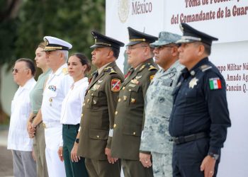 ATESTIGUA ANA PATY PERALTA PROTESTA DEL NUEVO COMANDANTE DE LA GUARNICIÓN MILITAR DE CANCÚN