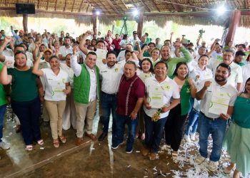 En José María Morelos, llama Renán Sánchez a militantes del PVEM a seguir en unidad para consolidar la transformación y el bienestar