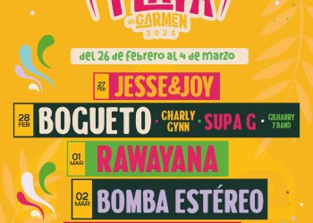 Dos ganadores del Grammy encabezan cartelera del carnaval en Playa del Carmen: Jesse & Joy, Bogueto, Rawayana, Bomba Stereo y Nicki Nicole