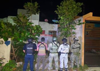 Grupo Interinstitucional detiene a cuatro personas y asegura drogas en tres cateos realizados en Benito Juárez