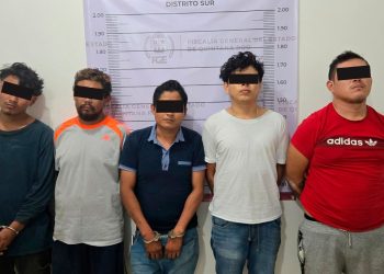 Aseguran autoridades drogas y cartuchos útiles durante cateo en Othón P. Blanco; detienen a 5 integrantes de un grupo criminal generador de violencia en el Sur del Estado