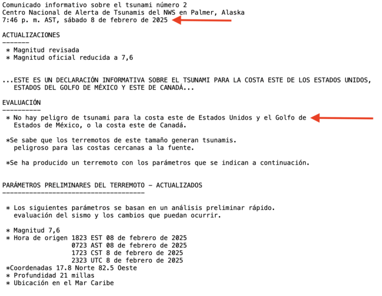 sismo Caribe