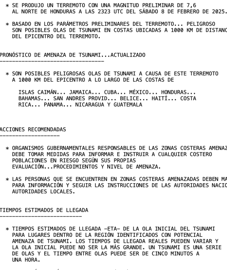 sismo del caribe