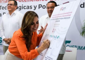Firma Mara Lezama histórico acuerdo para vincular a estudiantes de 6 universidades tecnológicas y politécnicas con el sector productivo