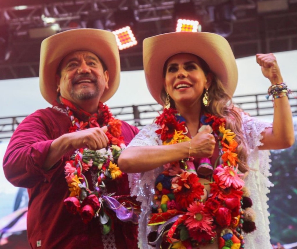 Félix Salgado Macedonio y su hija Evelyn, gobernadora de Acapulco