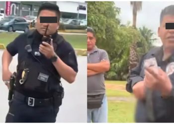 Vídeo | Paran a policías de CDMX en Cancún por maniobra sospechosa