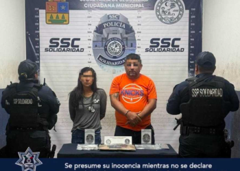¡Cayeron! Detienen a pareja con drogas y arma en Playa del Carmen