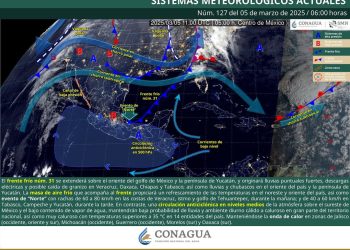 Frente Frío Núm. 31 impacta con lluvias y fuertes vientos en varias regiones de México