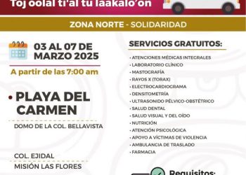 Caravanas médicas móviles visitarán Sergio Butrón Casas, Sabán y Playa del Carmen