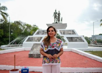 Devuelve Mara Lezama el brillo e importancia a la Glorieta del Mestizaje, en la entrada y salida de Chetumal, la capital