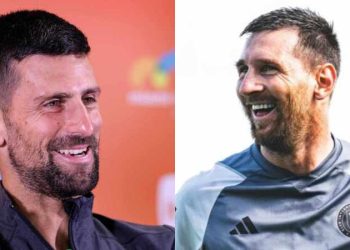 Djokovic y Messi intercambian camisetas firmadas en el Miami Open