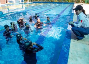 En tiempo récord, Estefanía Mercado rehabilita la alberca olímpica de Playa del Carmen