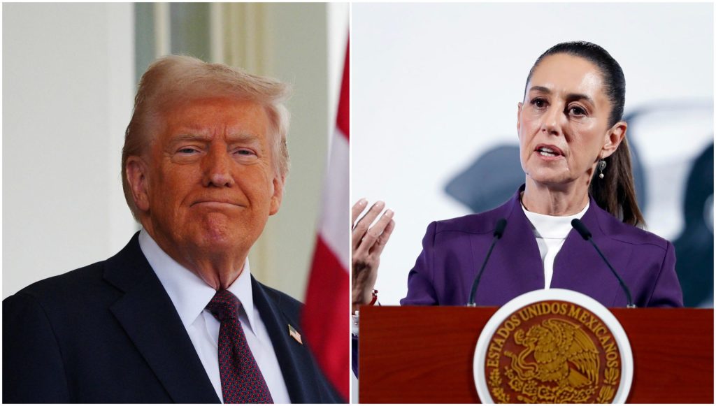 Donald Trump anunció la suspensión temporal de los aranceles del 25% a México tras llamada con Claudia Sheinbaum.