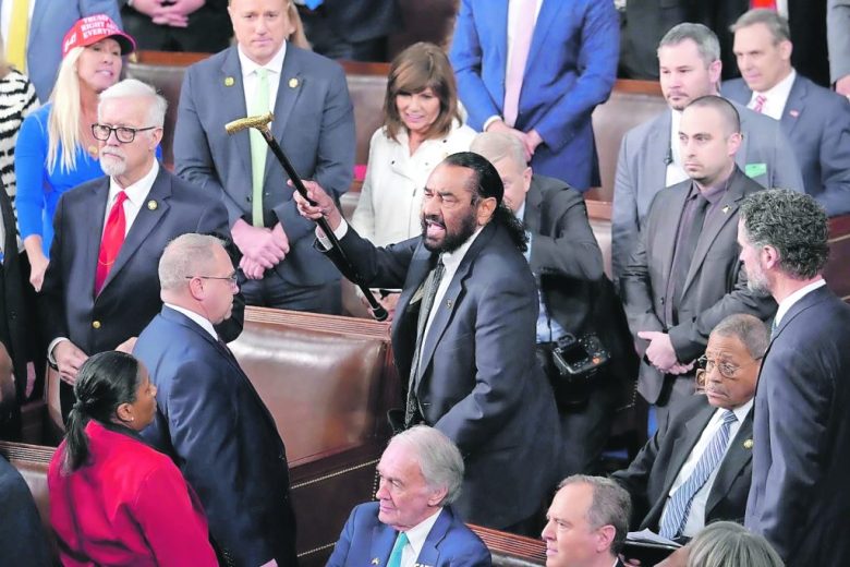 El representante Al Green, quien fue retirado de la Cámara durante el discurso de Donald Trump ante el Congreso