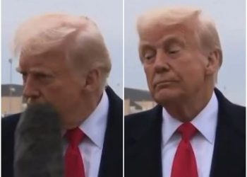 Periodista da “microfonazo” a Trump, así reaccionó (VÍDEO)