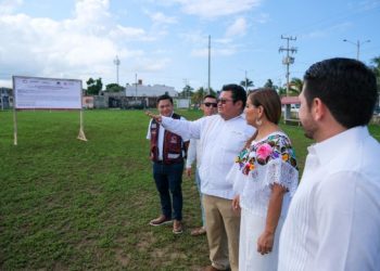 Tras años de abandono, Mara Lezama inicia rehabilitación de cancha de fútbol de San Gervasio, para dar nuevo espacio a deportistas y familias