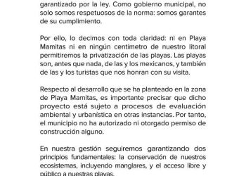 Comunicado a las y los playenses