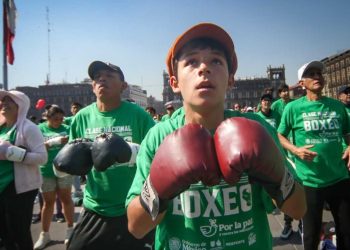«Sheinbaum encabeza mega clase de boxeo por la paz y contra las adicciones»