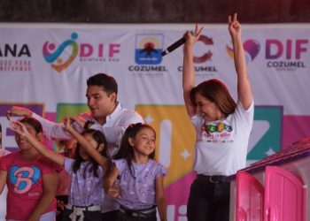 Celebra Mara Lezama a las niñas y niños de Cozumel en un evento con 3 mil asistentes, donde inician los festejos del Día de la Niña y el Niño