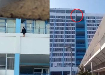 VÍDEO| Joven cae del último piso del hospital Edgardo Rebagliati, en Lima