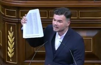 Crítica a Israel Rufián denuncia asesinatos de miles de niños en Gaza