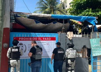 “FGE y Guardia Nacional decomisan drogas en tres casas de Playa del Carmen”