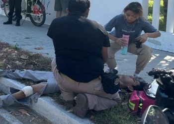 motociclista lesionado CHETUMAL