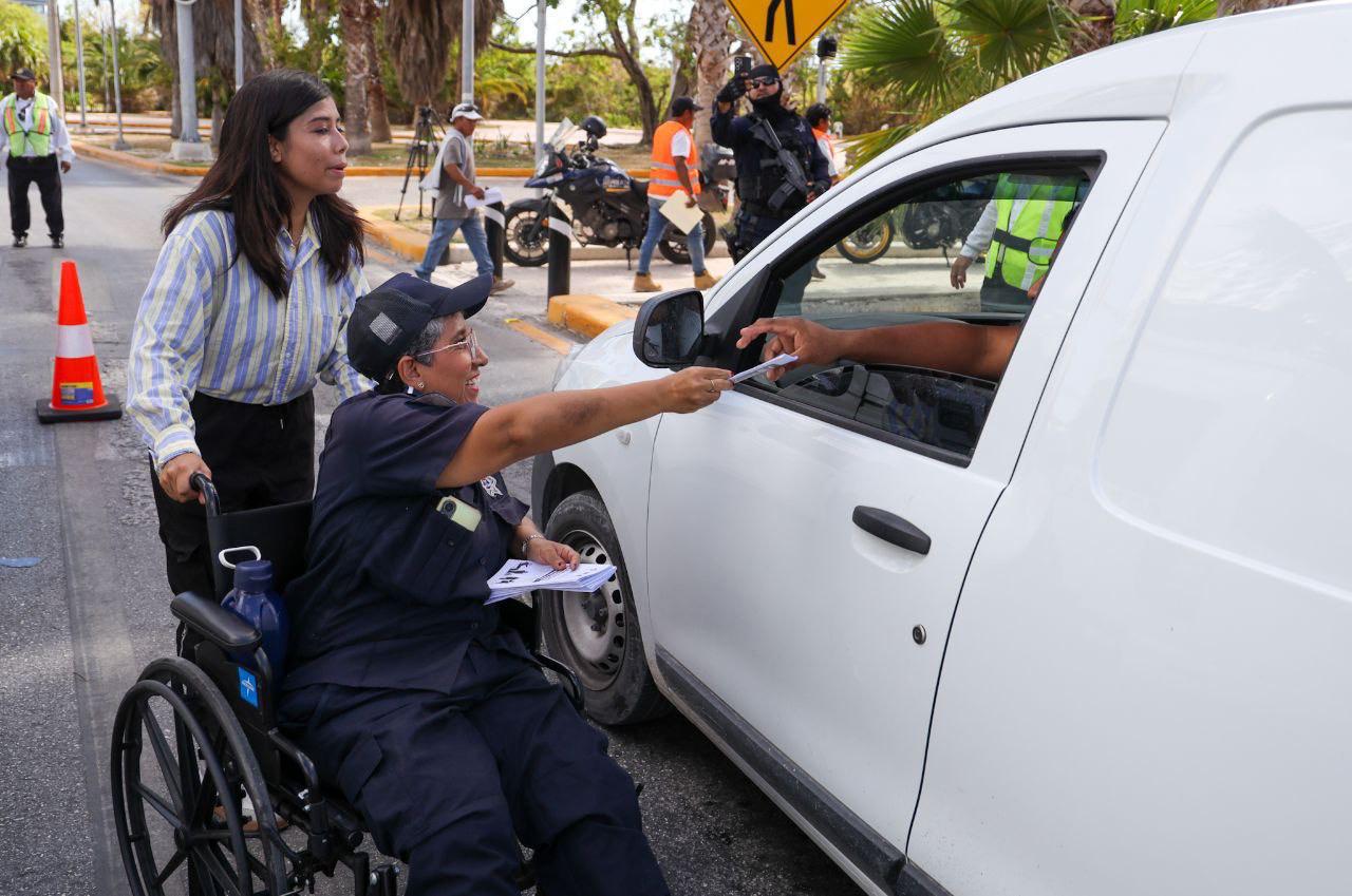 inclusión vial en Cancún