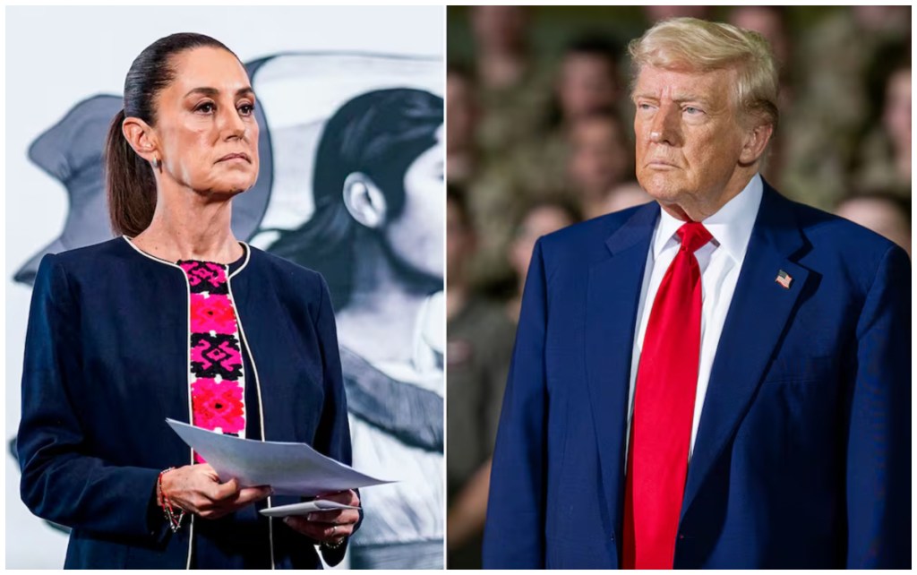 Trump acusa a Claudia Sheinbaum de temer "tanto" a los cárteles que ya no puede pensar con claridad; ofrece apoyo del Ejército