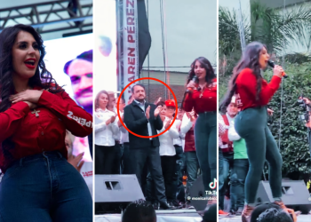 Karen Pérez, de Morena, en campaña con hijo de AMLO: quién es y por qué causó polémica