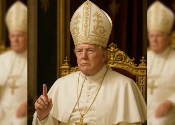 Trump postea en su cuenta de Truth Social una foto vestido de papa