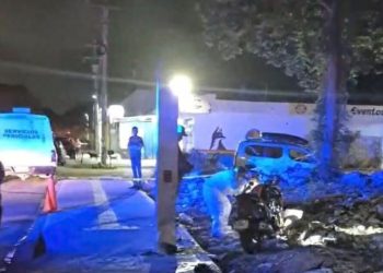 accidente en Cancún, motociclista fallece Lakín, choque contra poste Cancún, avenida Lakín accidente,